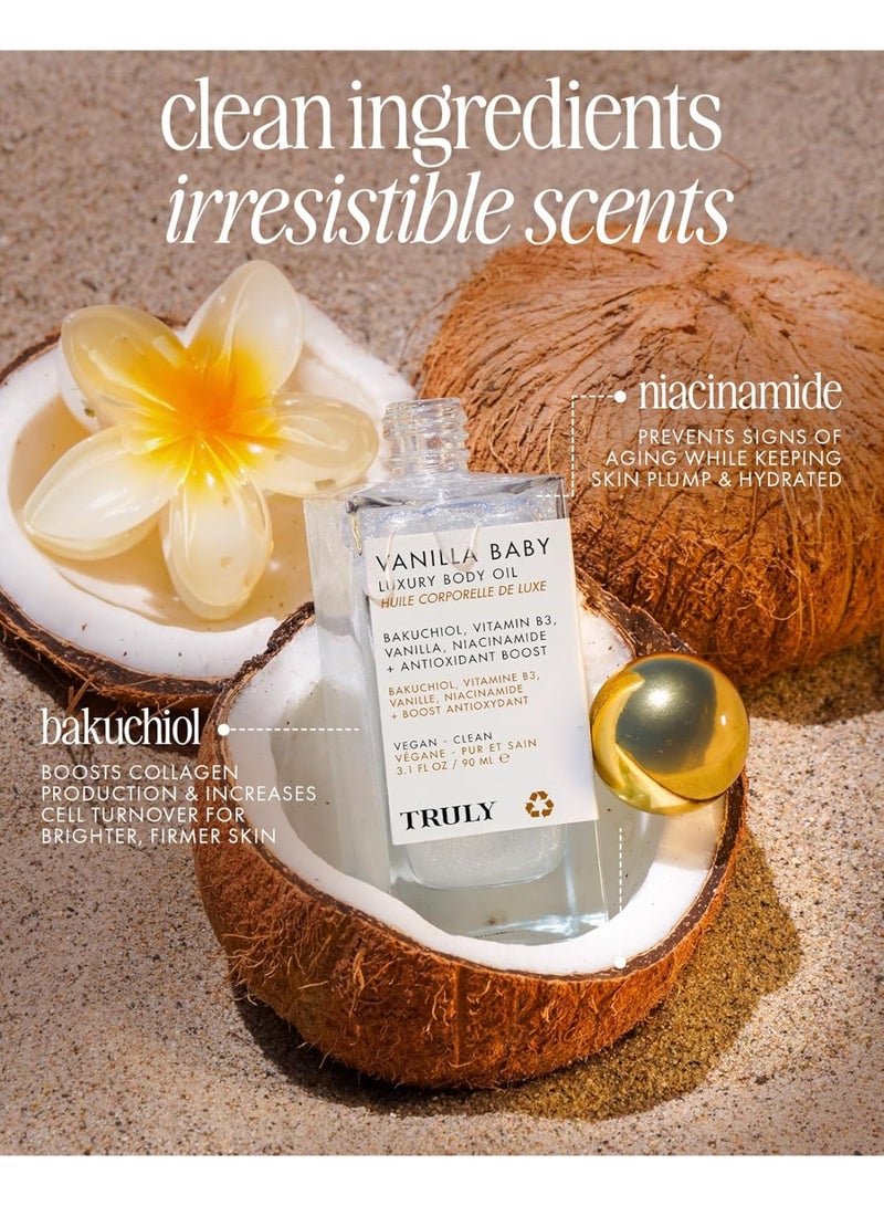 ترولي زيت الجسم الفاخر للأطفال من ترولي بيوتي برائحة الفانيليا | زيت لامع للجسم لترطيب البشرة وشدّها | مع الباكوشيول والنياسيناميد لتعزيز الكولاجين |... - Image 3